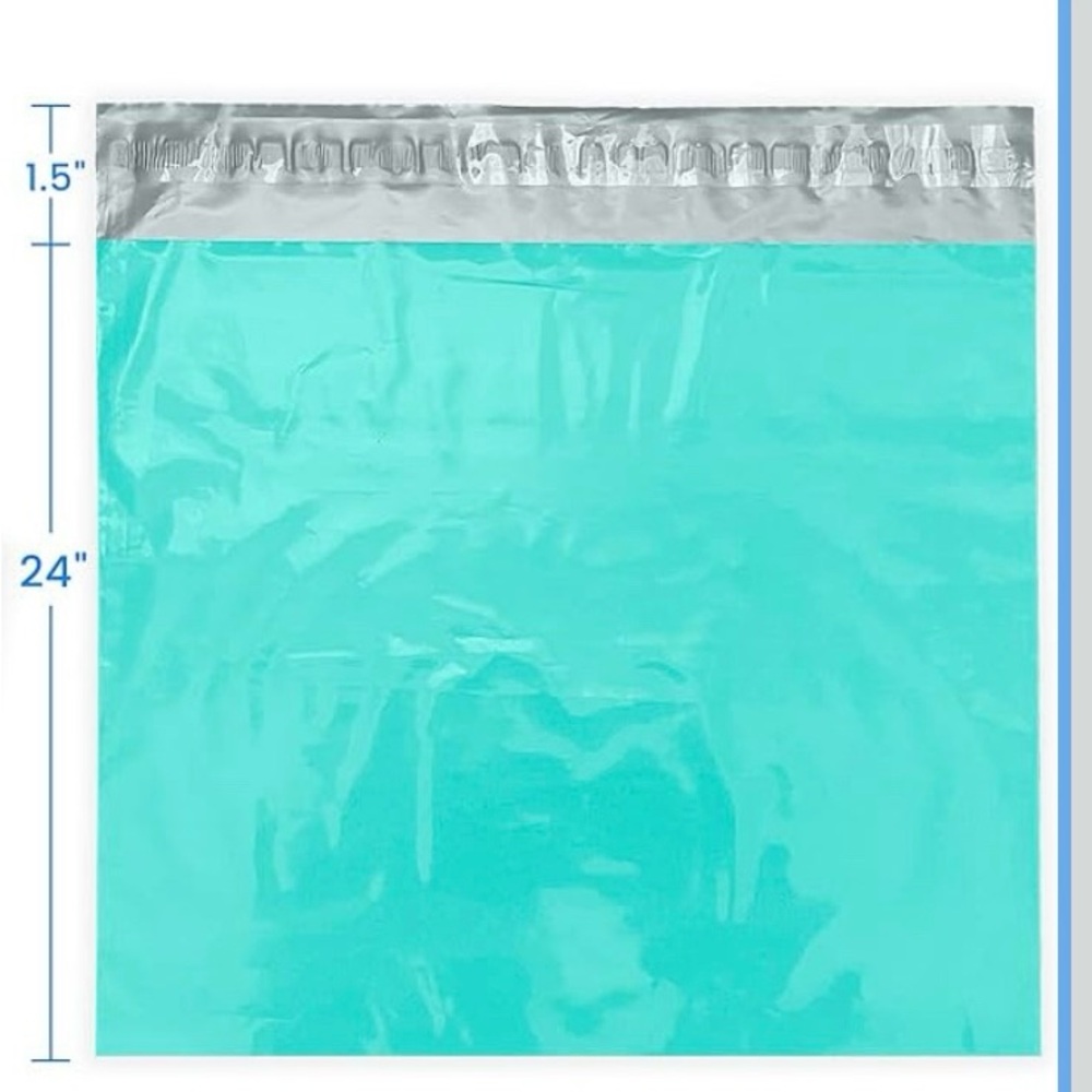 25 pk 24x24 Aqua Poly Mailer